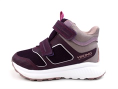 Viking aubergine/dusty pink sneaker Aery mid with TEX
